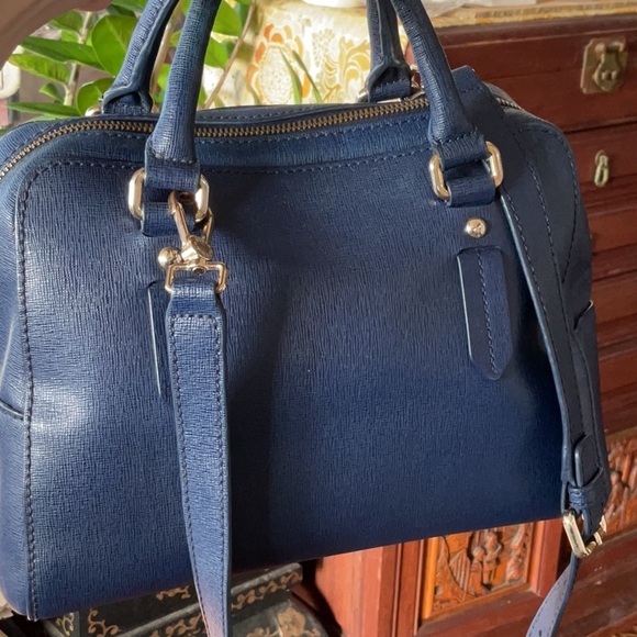 Furla ELENA saffiano Medium Navy 2 way Bag - Picture 3 of 10